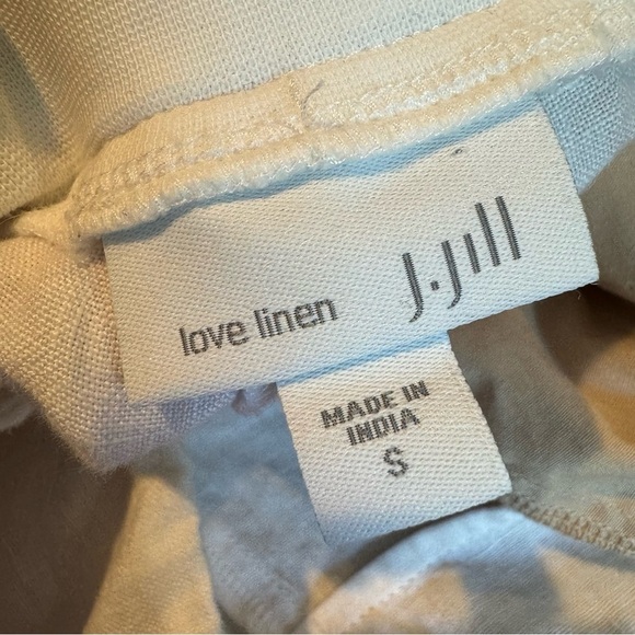 J. Jill Love Linen Pants 100% Linen White Pull-on Tapered Leg Lightweight S - Picture 5 of 7